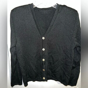 BLACK button down sweater